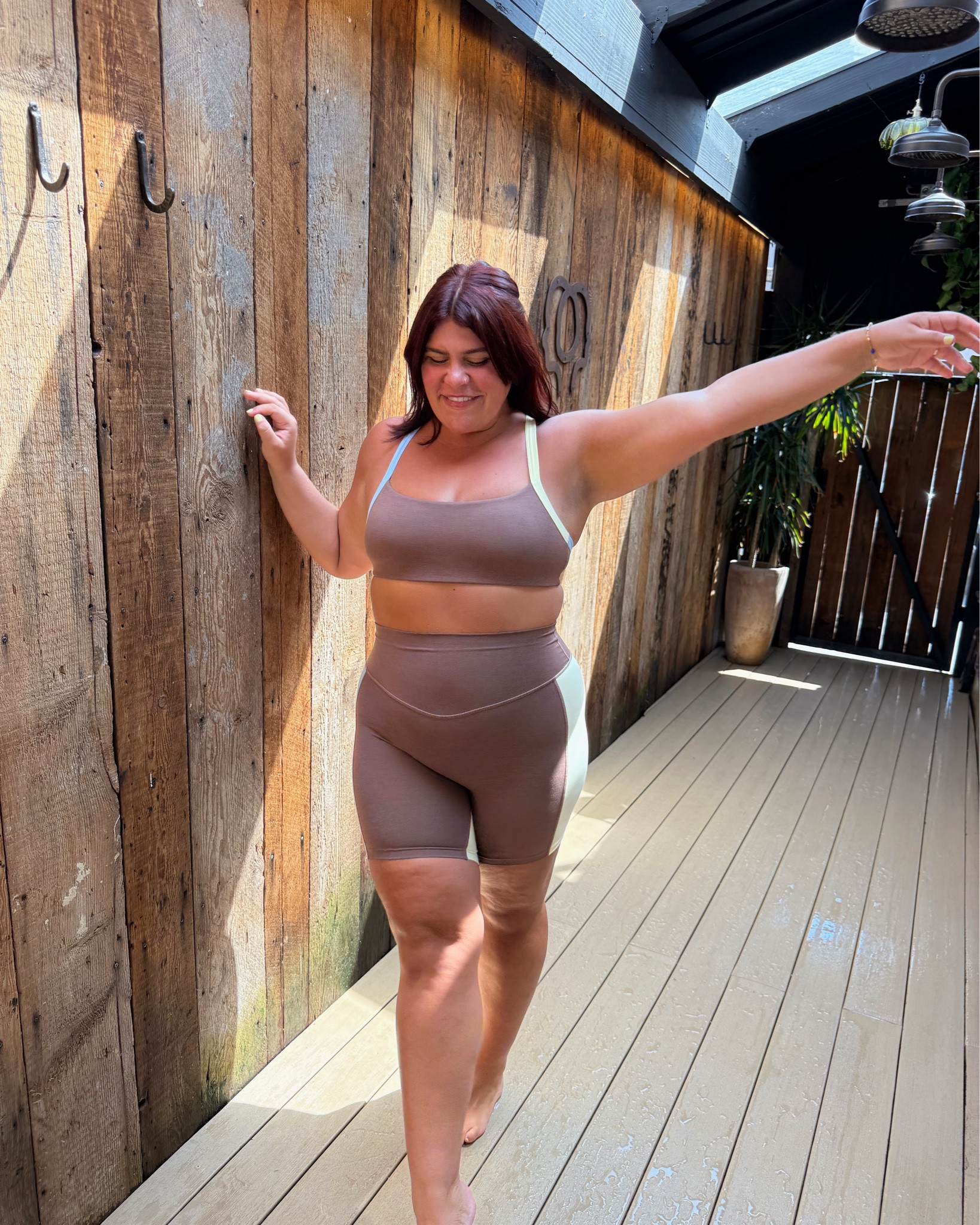 dreaming of spending everyday in this set and immediately buying the other 2 colors!! 🤎 

my sizing //
L top
XL bottom
XL jacket 

#LTKPlusSize #LTKMidsize #LTKActive