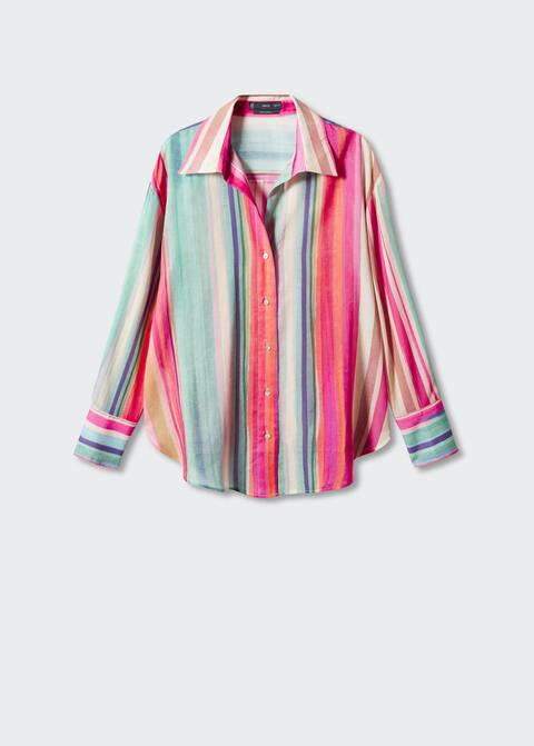 Puffed-sleeved dress will frills -  Women | Mango USA | MANGO (US)