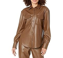 The Drop Women's @Lisadnyc Vegan Leather Long Shirt Jacket | Amazon (US)