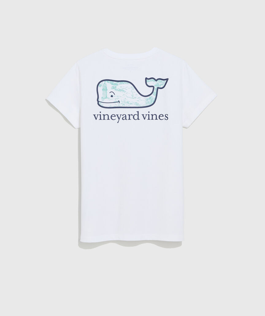 Vineyard Toile Whale Fill Short-Sleeve Pocket Tee | vineyard vines
