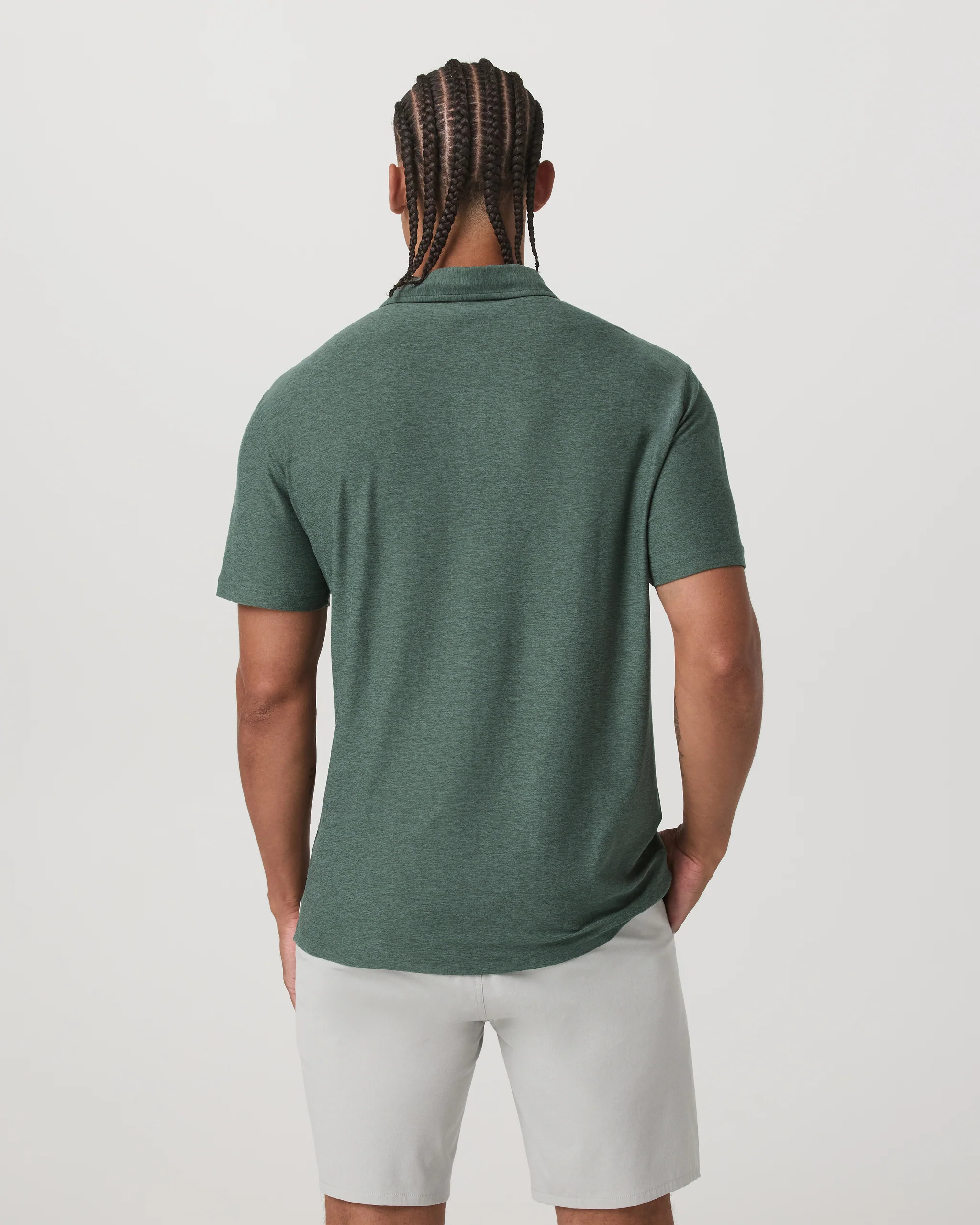 Strato Tech Polo – Men's Agate Green Heather Polo Shirt – Vuori | Vuori Clothing (US & Canada)