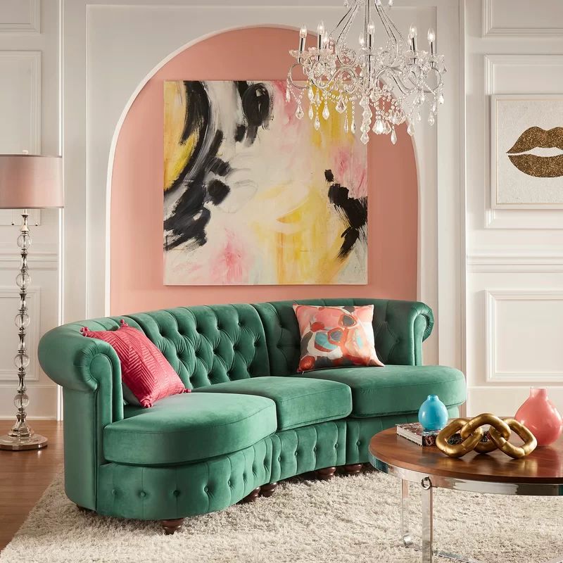 Venuti 94.5'' Velvet Sofa | Wayfair North America