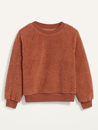 Loose Cozy Sherpa Sweatshirt for Women | Old Navy (US)