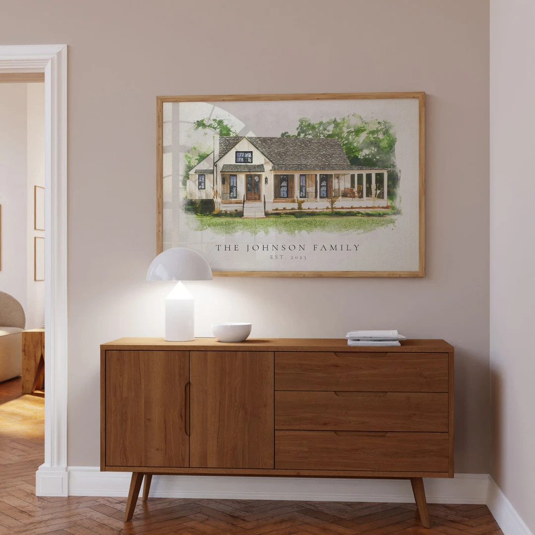 Watercolor Painting From Photo, Custom House Picture Into Digital Painting, Custom Home Portrait,... | Etsy (US)