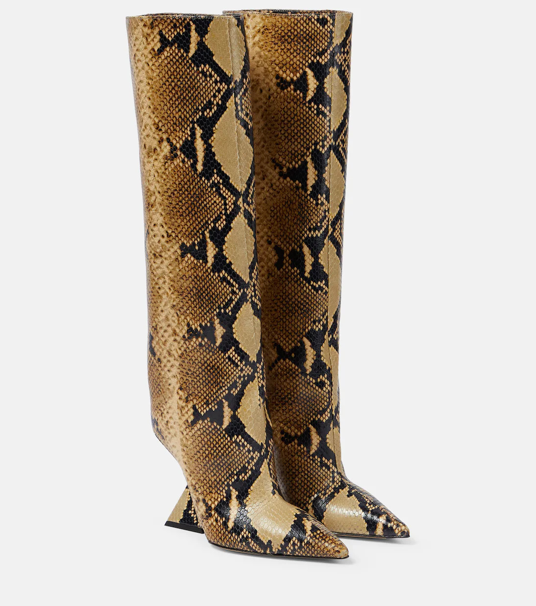 Cheope snake-effect leather knee-high boots | Mytheresa (US/CA)