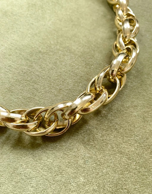Monki Mia chunky chain necklace in gold | ASOS (Global)