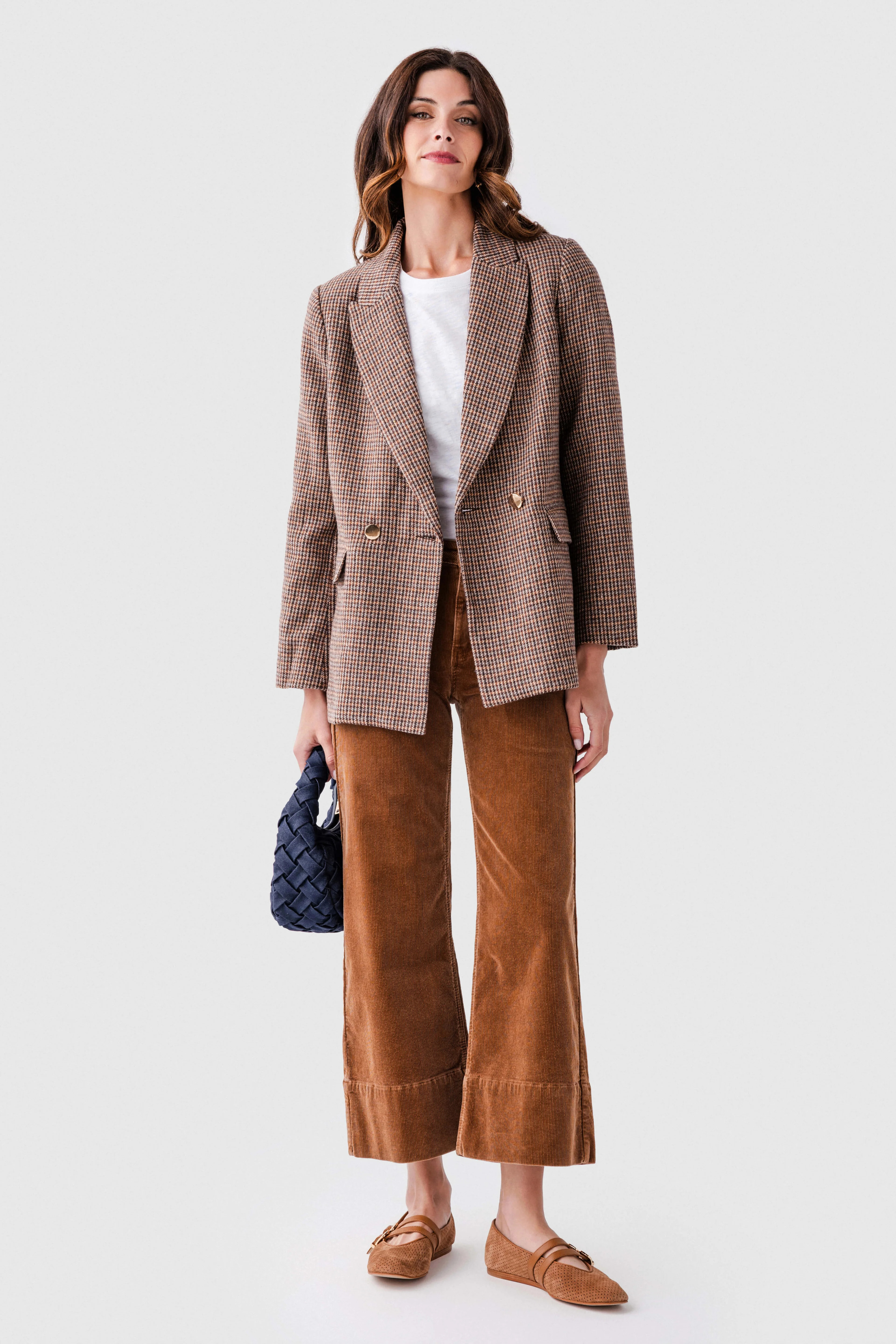 Risen Maple High Rise Crop Wide Hem Wideleg Corduroy Jeans | Social Threads