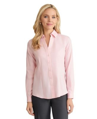 Jones New York Women's Easy Care Button Up Long Sleeve Blouse - Rose | Macy's