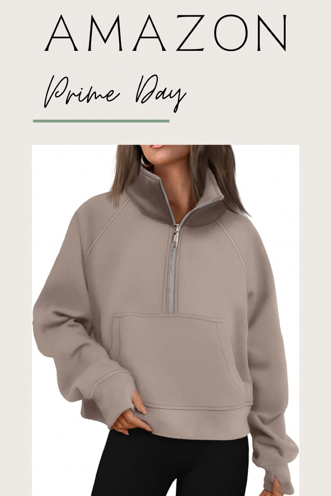 Amazon Prime Day.
Sweatshirt half zip, cropped sweatshirt.

#LTKStyleTip #LTKFindsUnder50 #LTKxPrimeDay