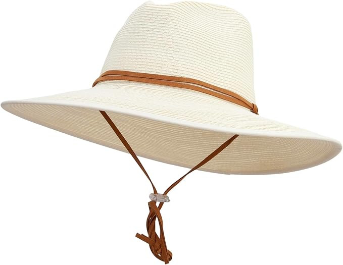 Women's 3.5 Inch Brim Paper Braid Fedora Crown Hat | Amazon (US)