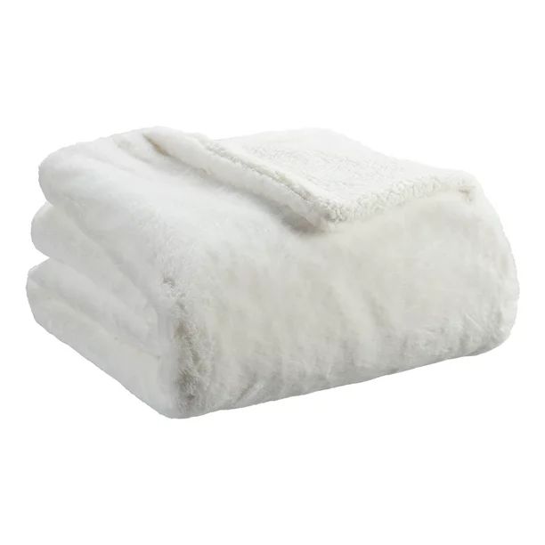 Better Homes & Gardens Faux Fur Throw, 50"x 60", Ivory | Walmart (US)