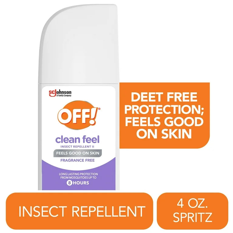 OFF! Clean Feel Picaridin Mosquito Repellent Spritz, Fragrance Free Bug Spray, 4 oz | Walmart (US)
