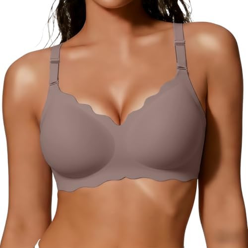 COCOMARTS Jelly Bras for Women No Underwire Scalloped Push Up Wireless Bralettes Seamless Soft Co... | Amazon (US)