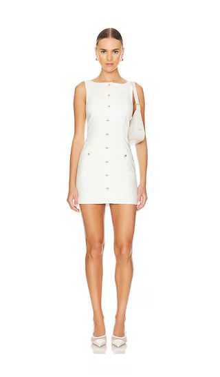 Meredith Mini Dress in White | Revolve Clothing (Global)