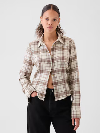 Cropped Flannel Shirt | Gap (US)