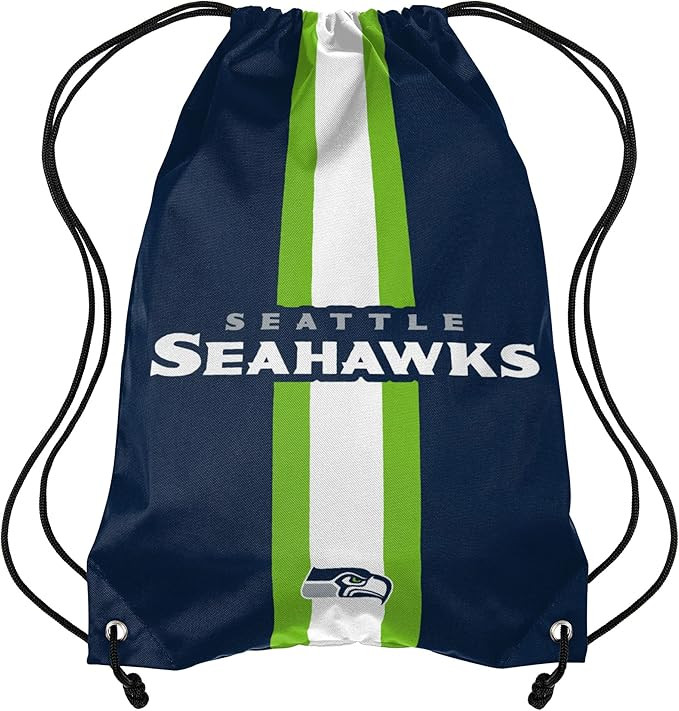 FOCO Seattle Seahawks NFL Team Stripe Wordmark Drawstring Backpack | Amazon (US)