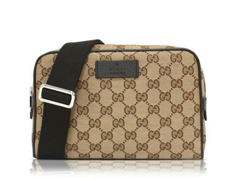 Gucci Original GG Guccissima Canvas Beige Fanny Pack Belt Bag | JTV Jewelry
