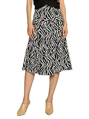 Zebra-Print A-line Skirt | Lord & Taylor