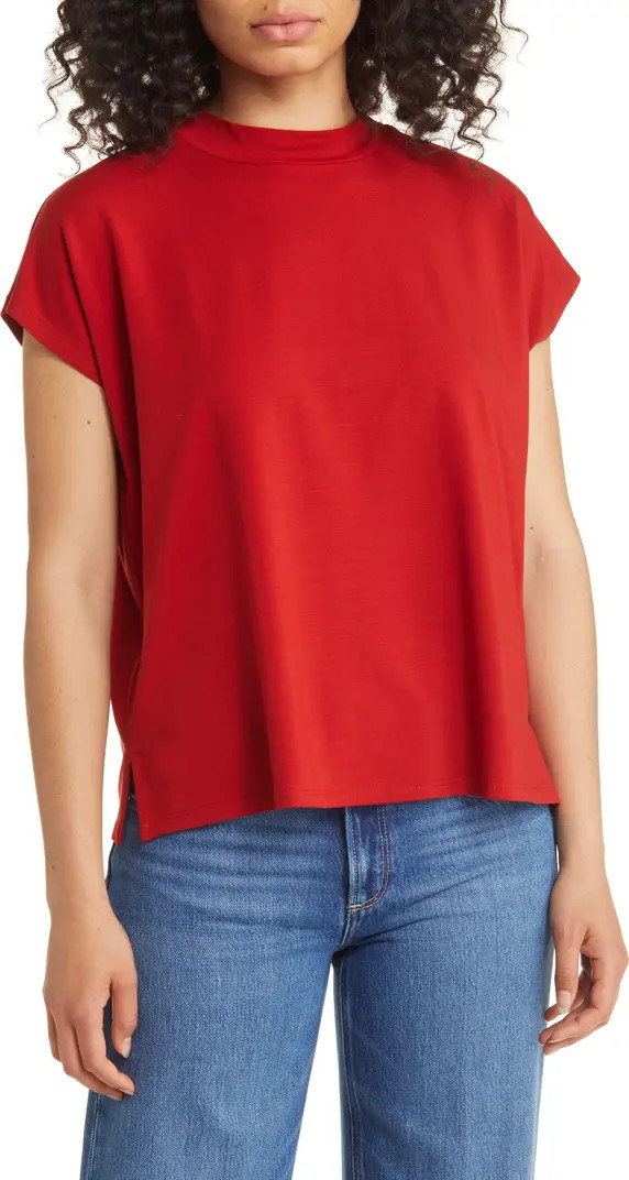 Mock Neck Boxy Top | Nordstrom