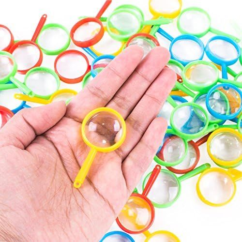 Mini 2" Magnifying Glasses Plastic Pocket Children Detective Explorer Crafts Colorful Party Favor... | Amazon (US)