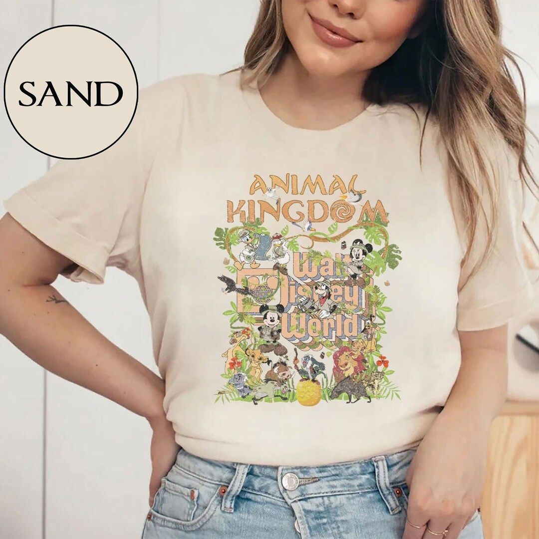 Vintage Retro Disney Animal Kingdom Shirt, Walt Disney World Safari Shirt, WDW Animal Kingdom Shi... | Etsy (US)
