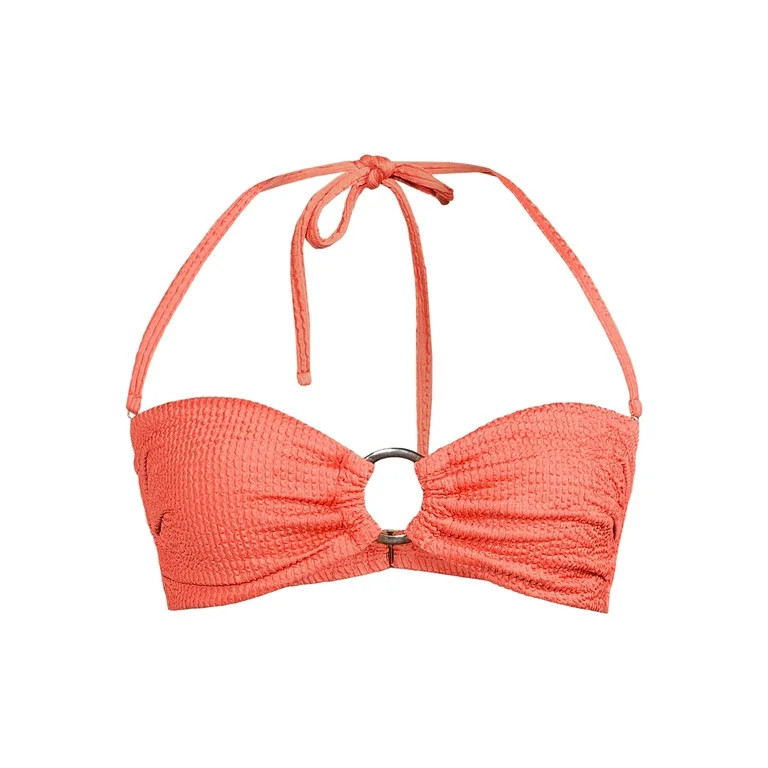 Time And Tru Women's and Women's Plus Crinkle Texture Swim Top - Walmart.com | Walmart (US)