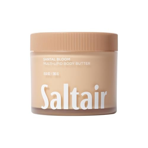 Saltair Multi-Lipid Body Butter - Rich, Nourishing Santal Bloom Hydrating Body Cream with Ceramide Complex, Coconut Oil, Shea Butter, and Sea Buckthorn. Deep Moisturizing Dry Skin Care. 10oz Jar | Amazon (US)