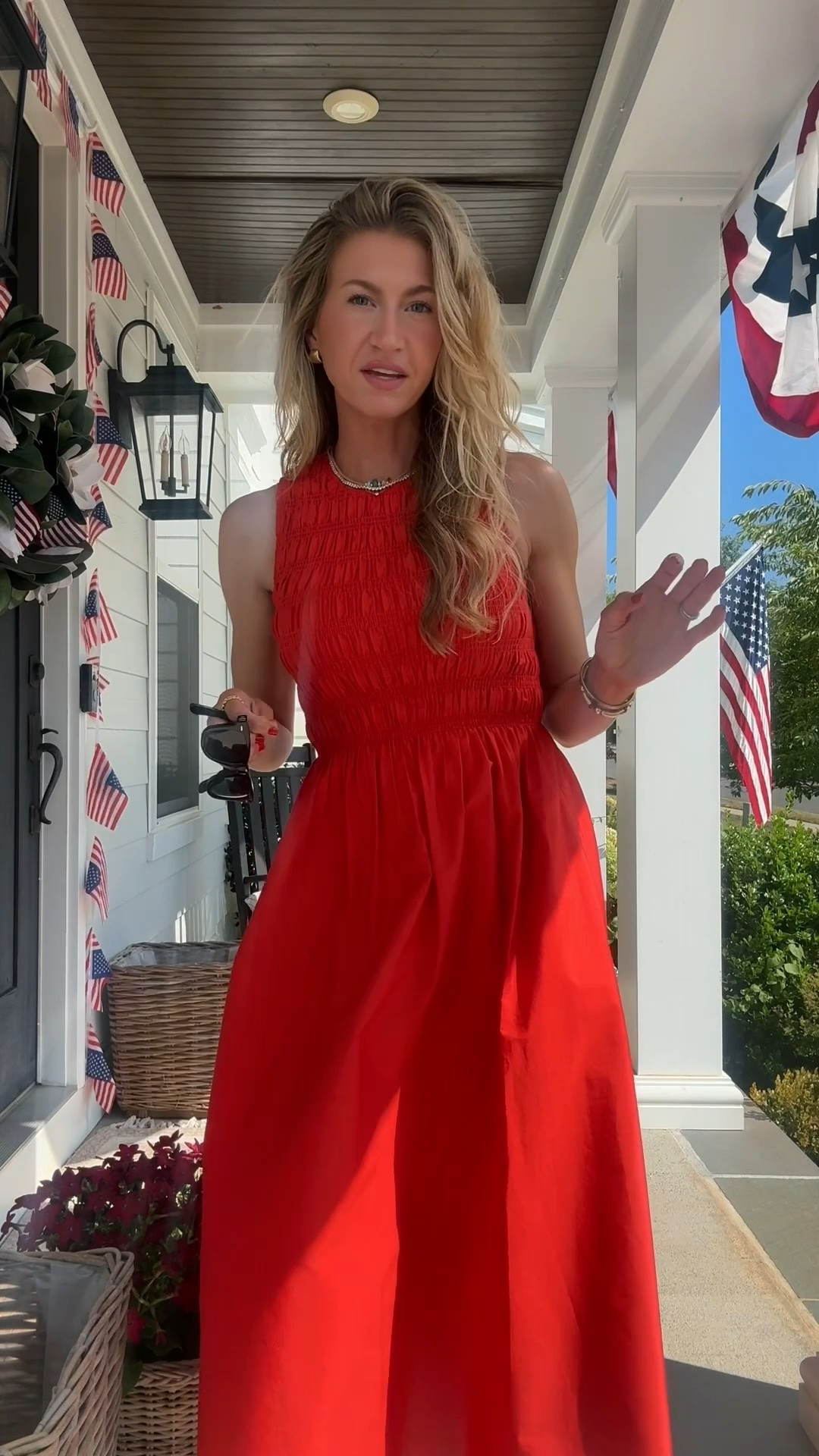 Red dress for the 4th of July. 

red dress: runs TTS, wearing an XS

Brown Sandals: run small, size up

#LTKootd #LTKgrwm #LTKSaleAlert