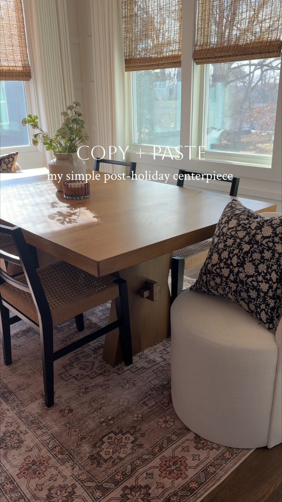 Table centerpiece, spring table, simple table centerpiece, modern Classic style, dining nook, dining table, vase ans stems 

#LTKHome #LTKmomlife