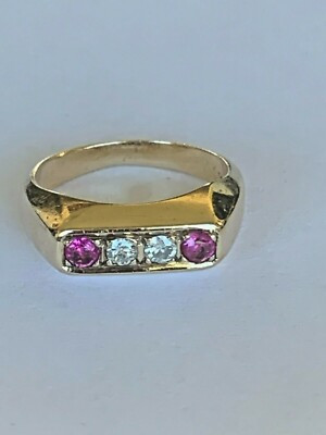 14K Yellow Gold And Ruby And Diamond Ring Size 6.5, 5.9 Grams   | eBay | eBay US