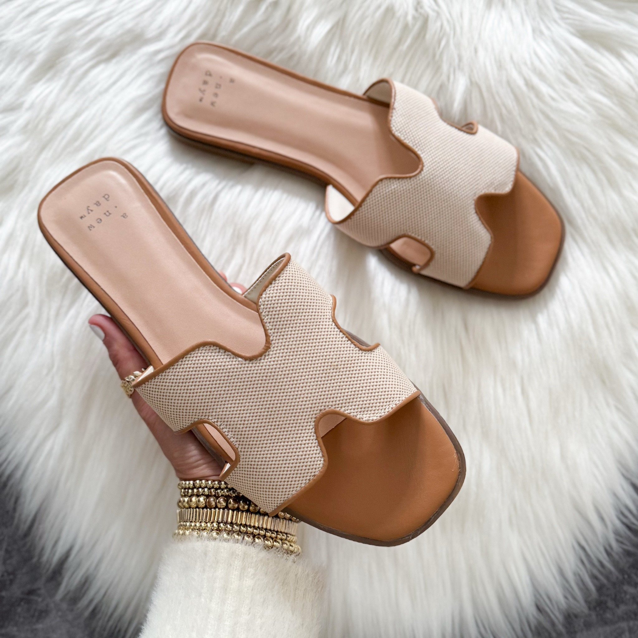 Target Nina slide sandals a new day run small. Only $25