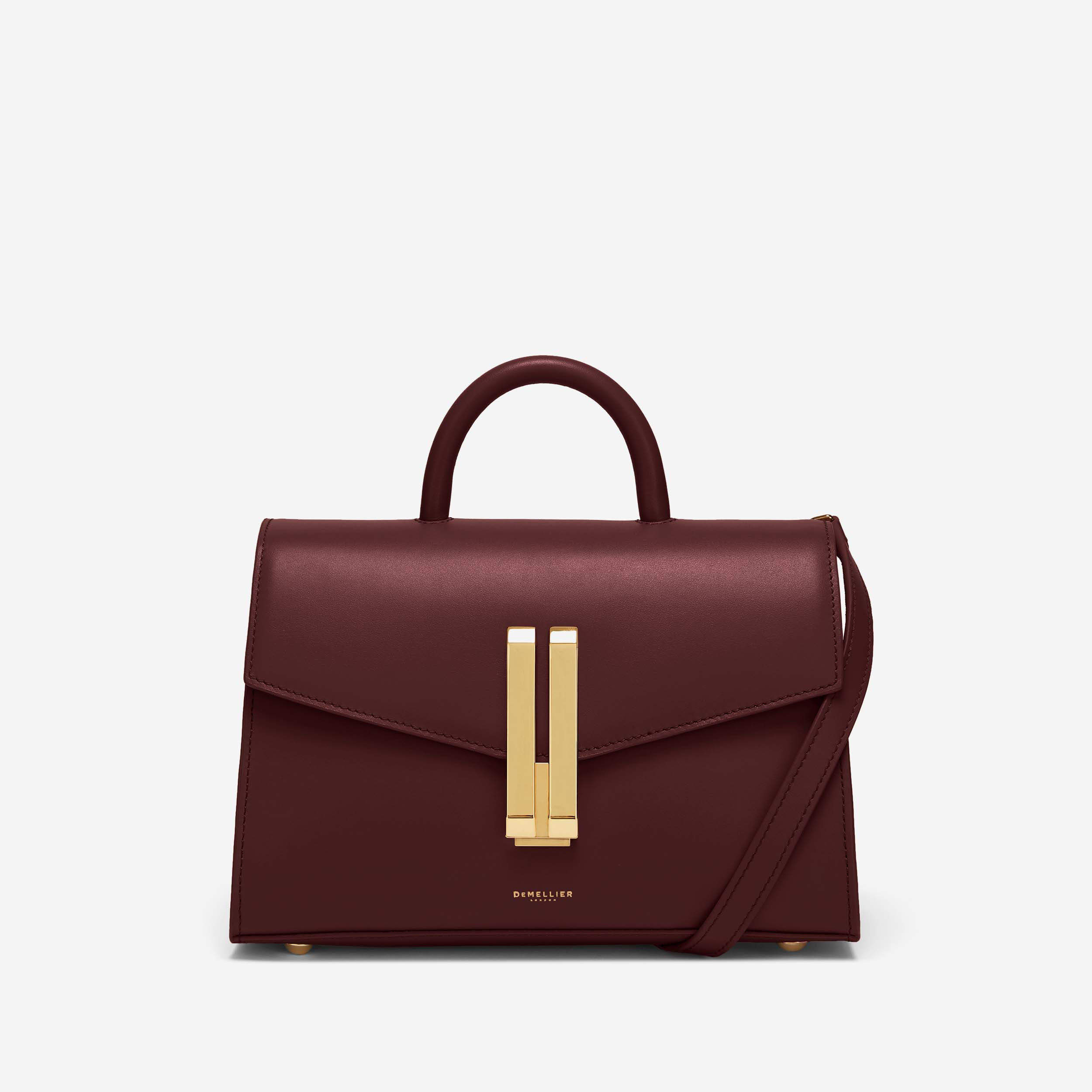 DeMellier The Midi Montreal in Burgundy Smooth Leather Tote & Work bag | DeMellier