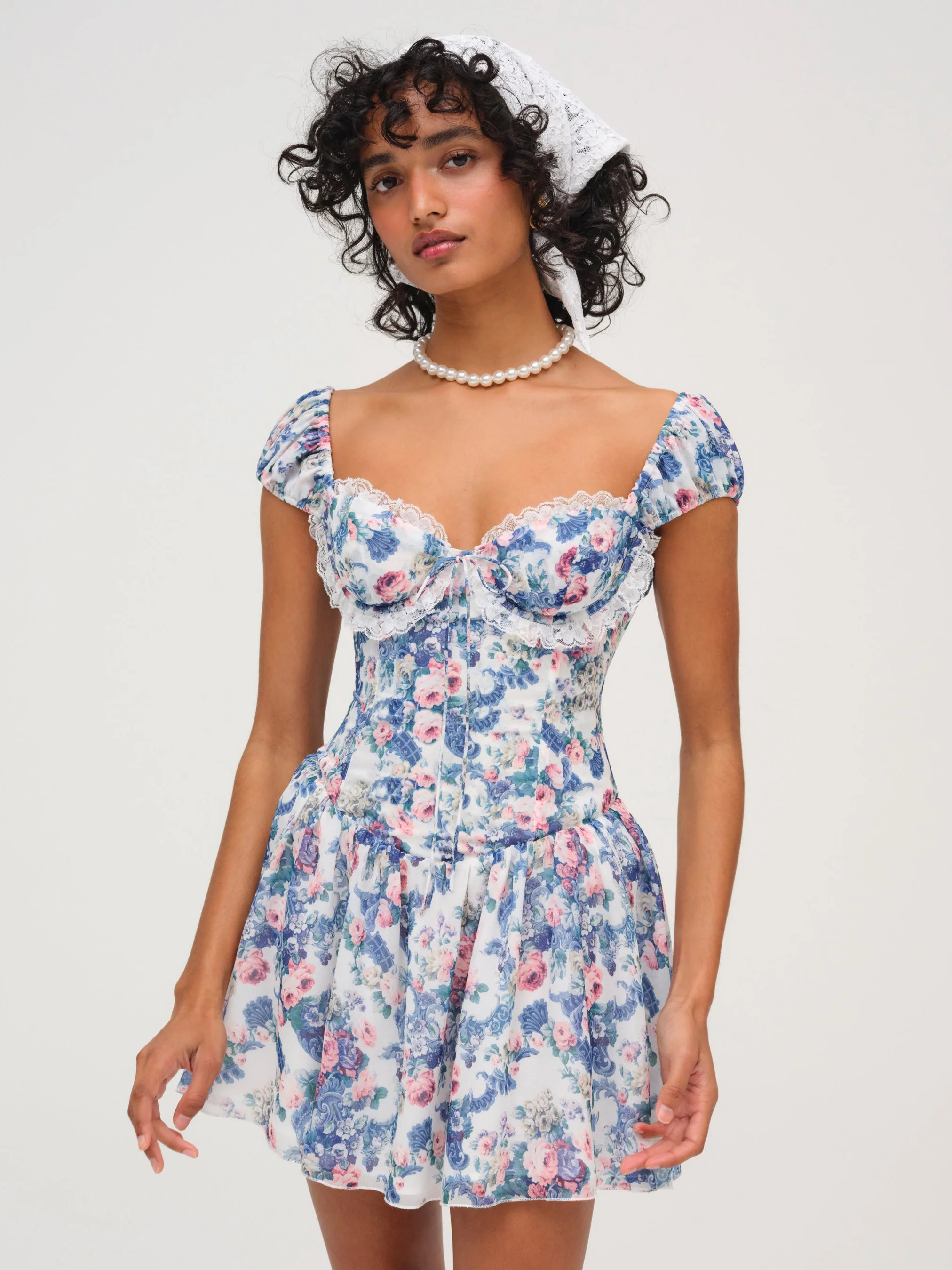 Audrey Floral Mini Dress | For Love & Lemons