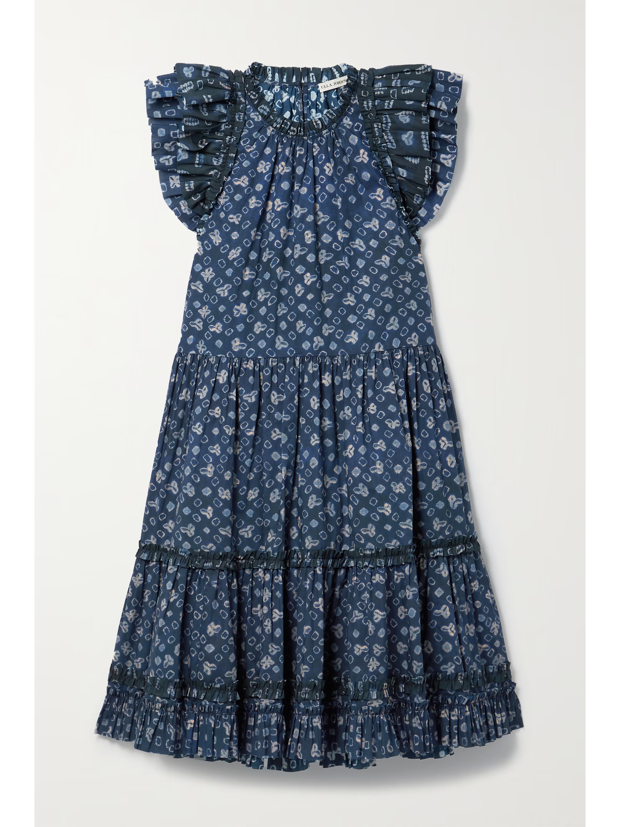 Joan ruffled printed cotton-poplin mini dress | NET-A-PORTER (US)