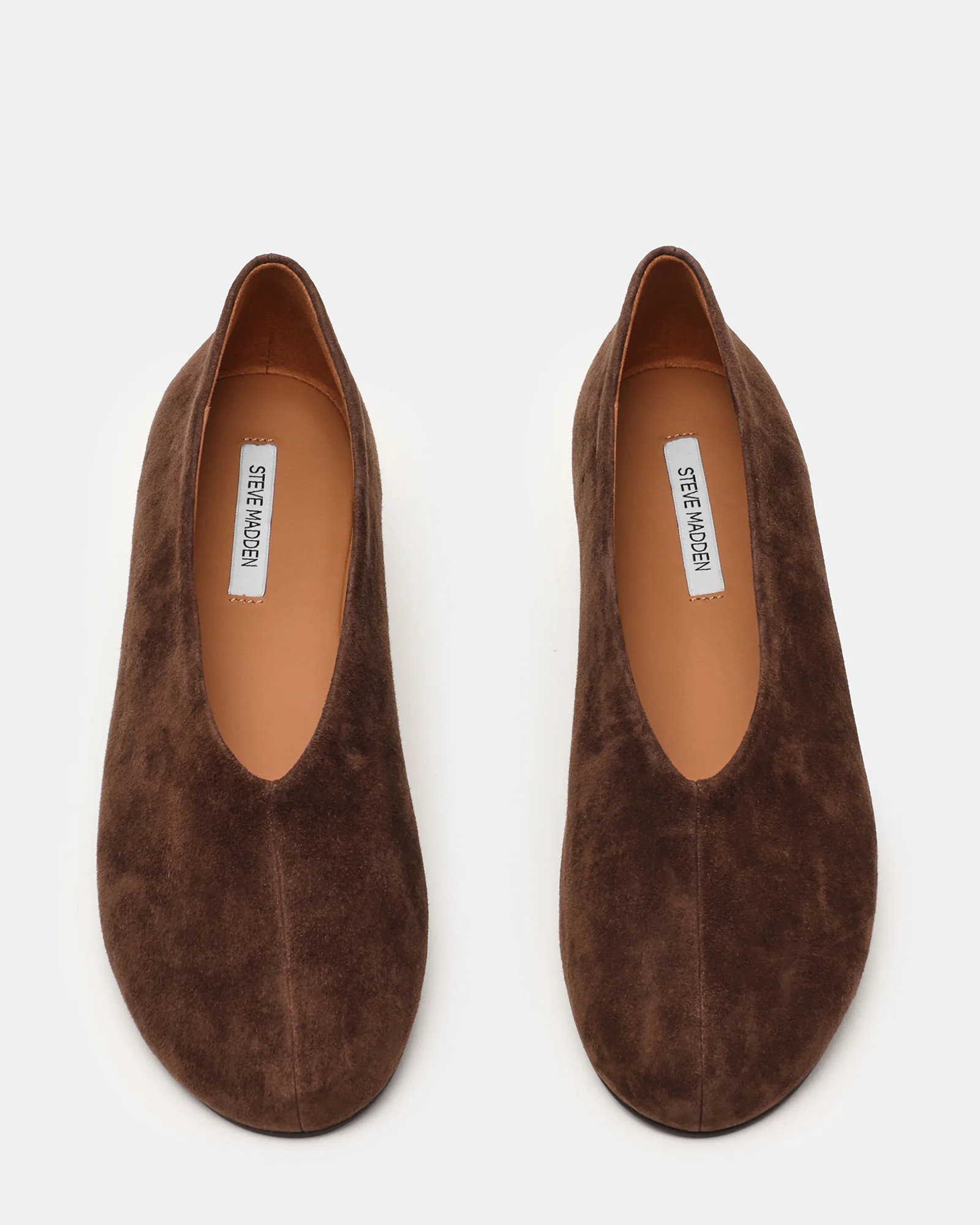 CYNTRA Brown Suede Round-Toe Women's Ballet Flat | Steve Madden (US)