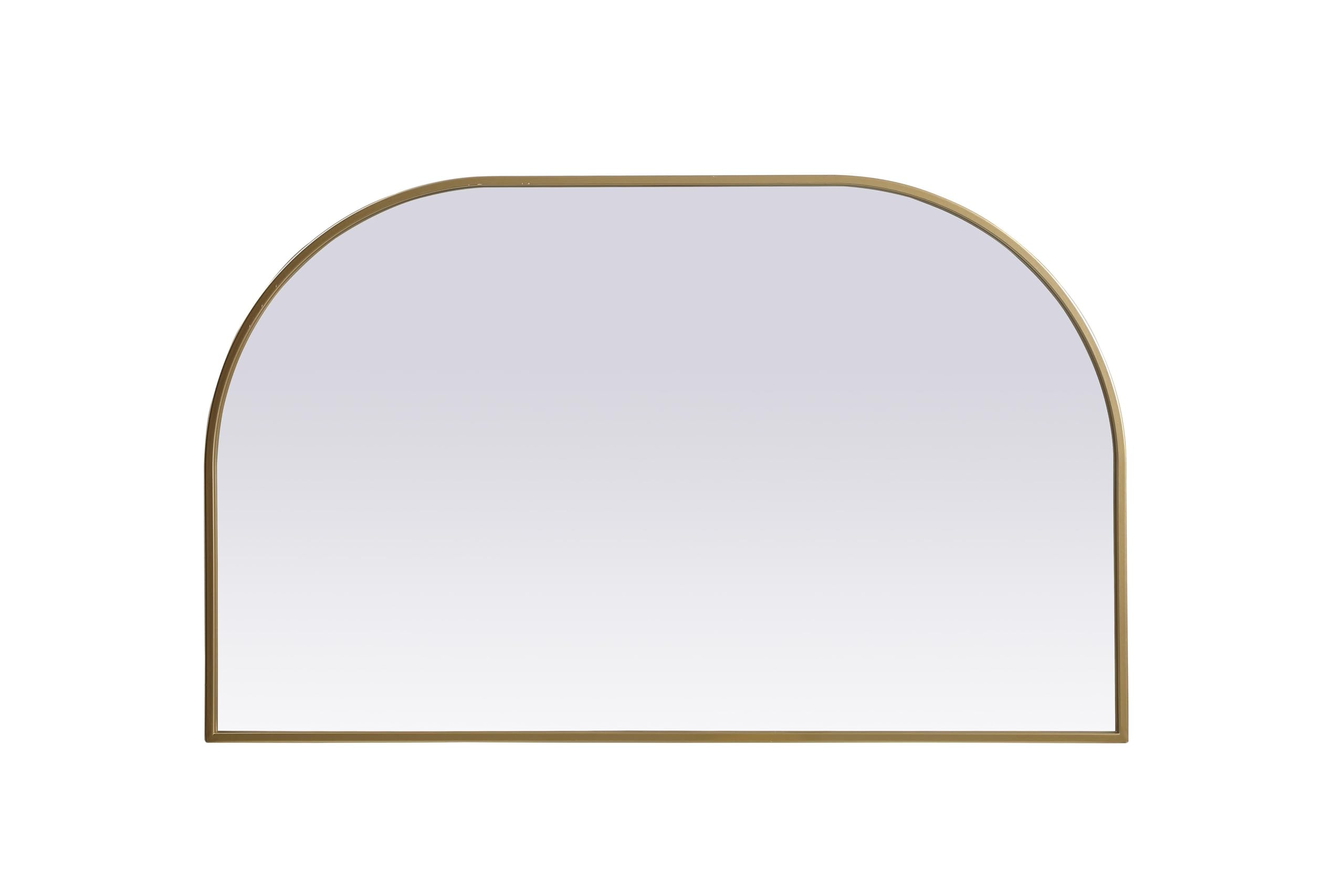 Illuminate, Metal Frame Arch Mirror 39X24 Inch in, Modern, Brass | Amazon (US)