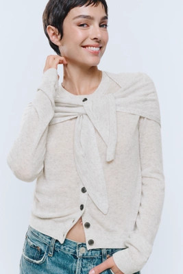 Maeve Wool Cashmere Cardigan with Scarf | Anthropologie (US)