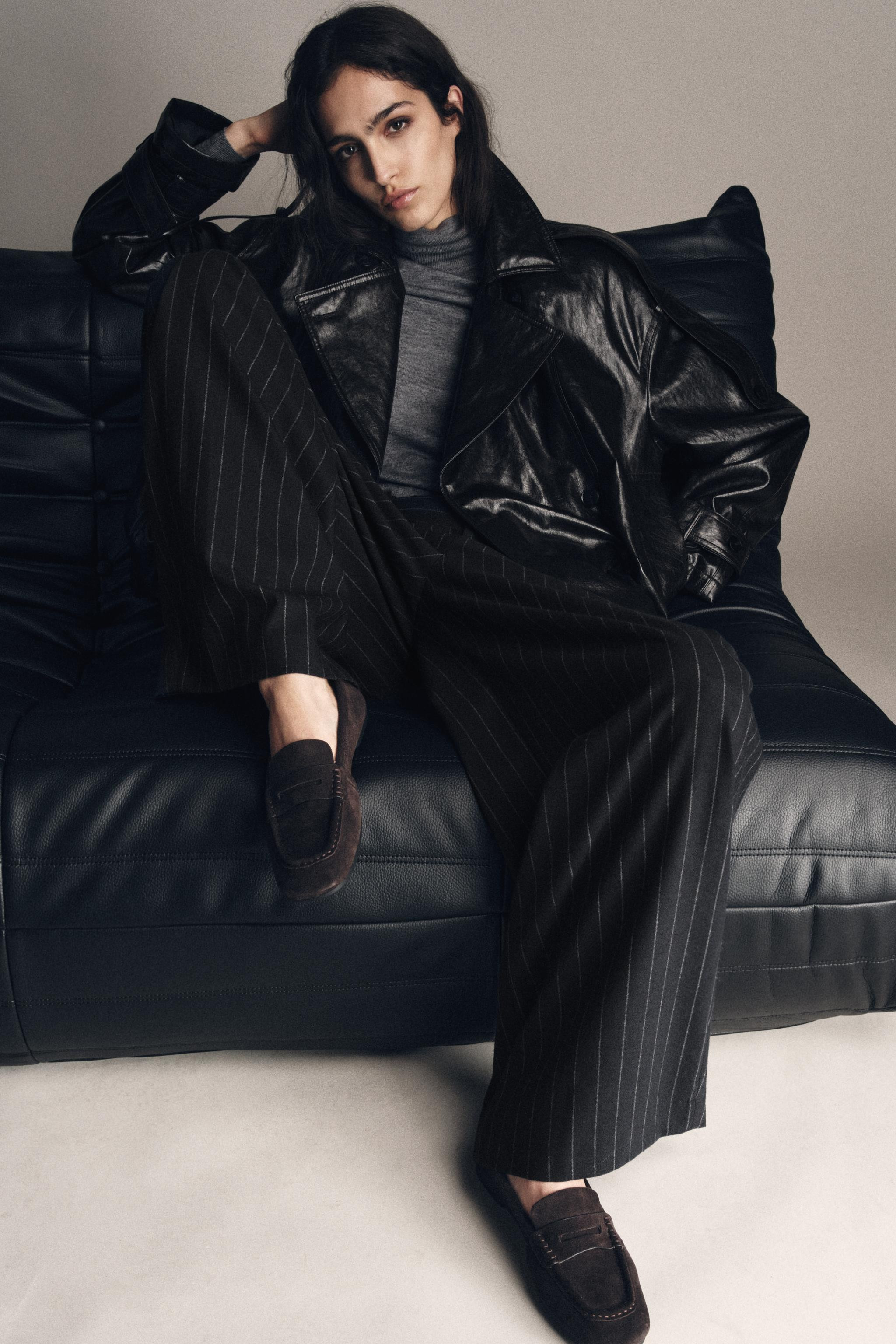 SPLIT LEATHER LOAFERS | Zara US