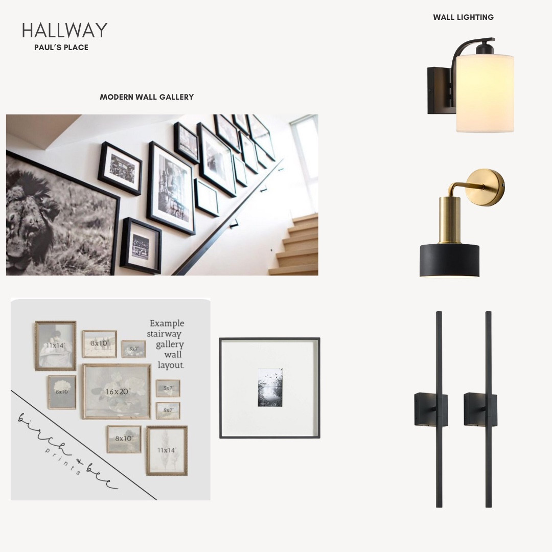 Create a modern gallery wall going up your stairs. 

#LTKHome