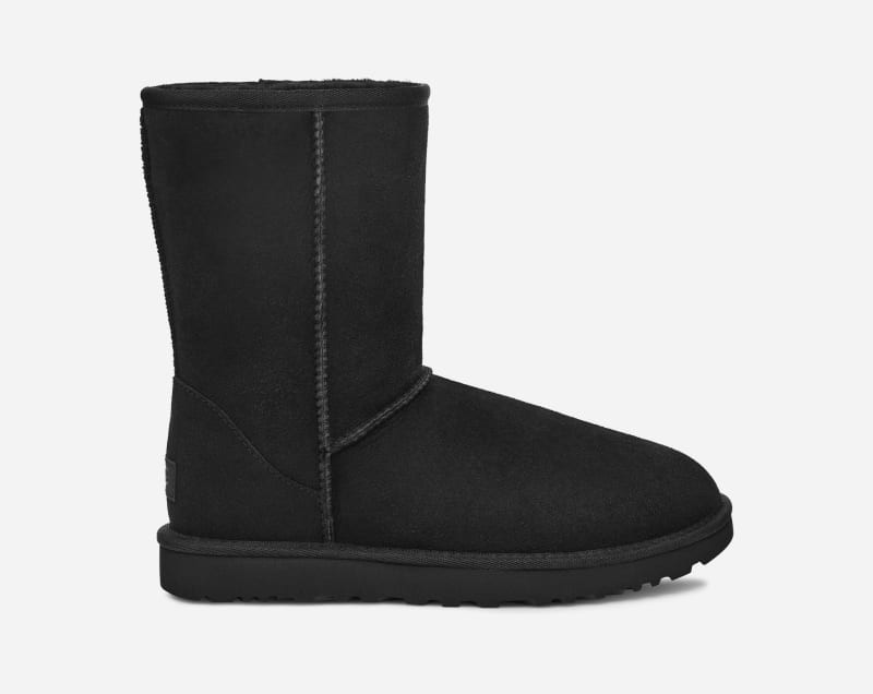 UGG® Women's Classic Short II Sheepskin Classic Boots in Black/, Size 11 | UGG (US)
