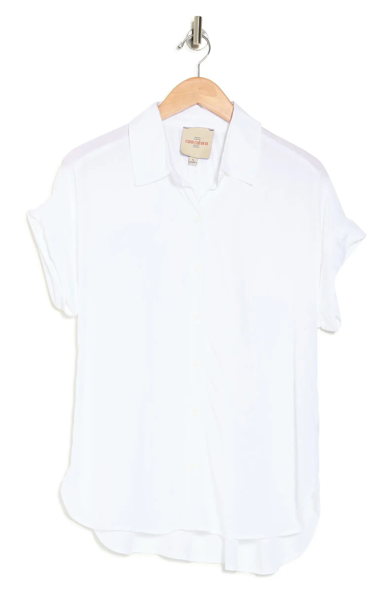 Sammie Solid Button-Up Tunic Shirt | Nordstrom Rack