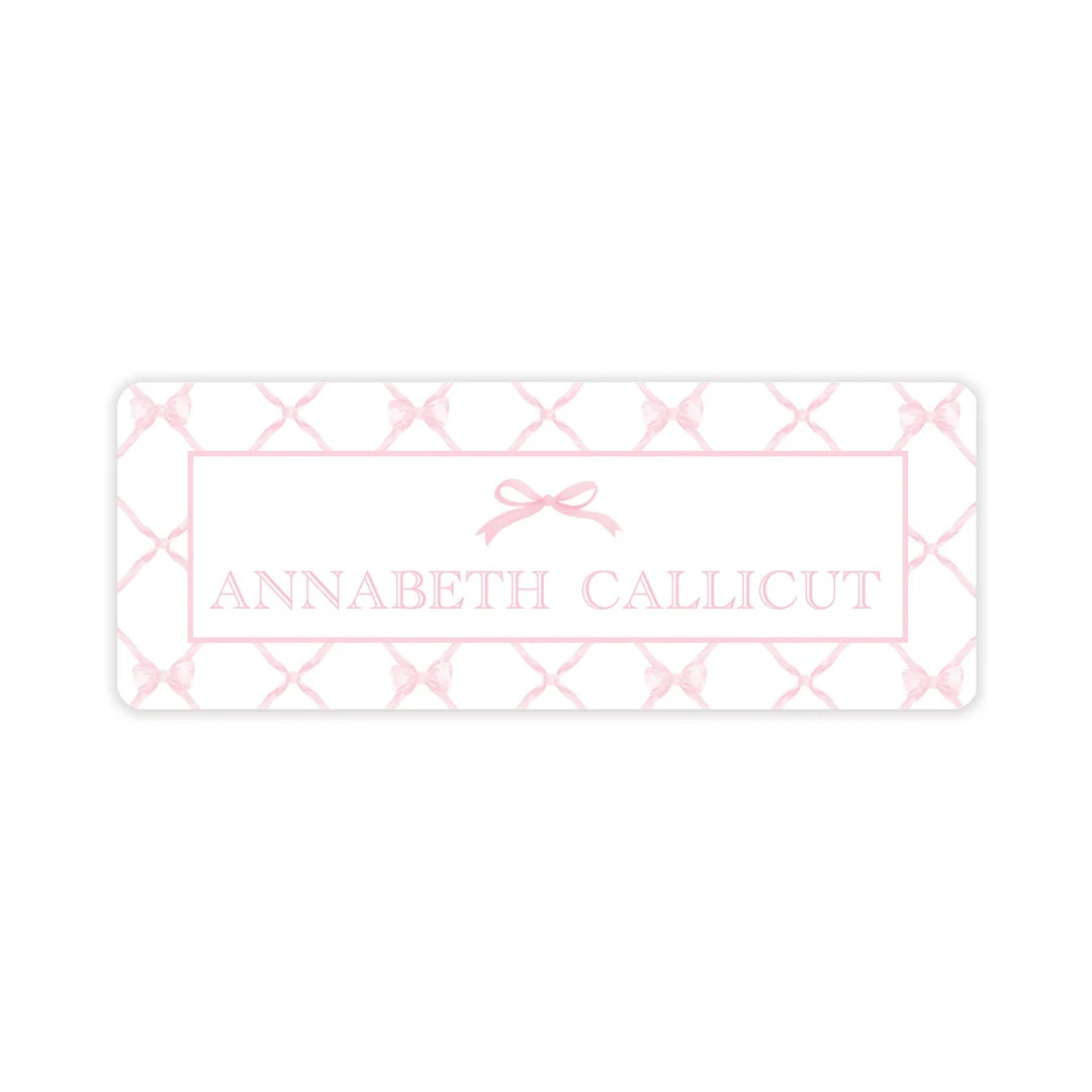 Pink Bow Back to School Weatherproof Vinyl Labels Children Classroom Adorable Family Class Presch... | Etsy (US)