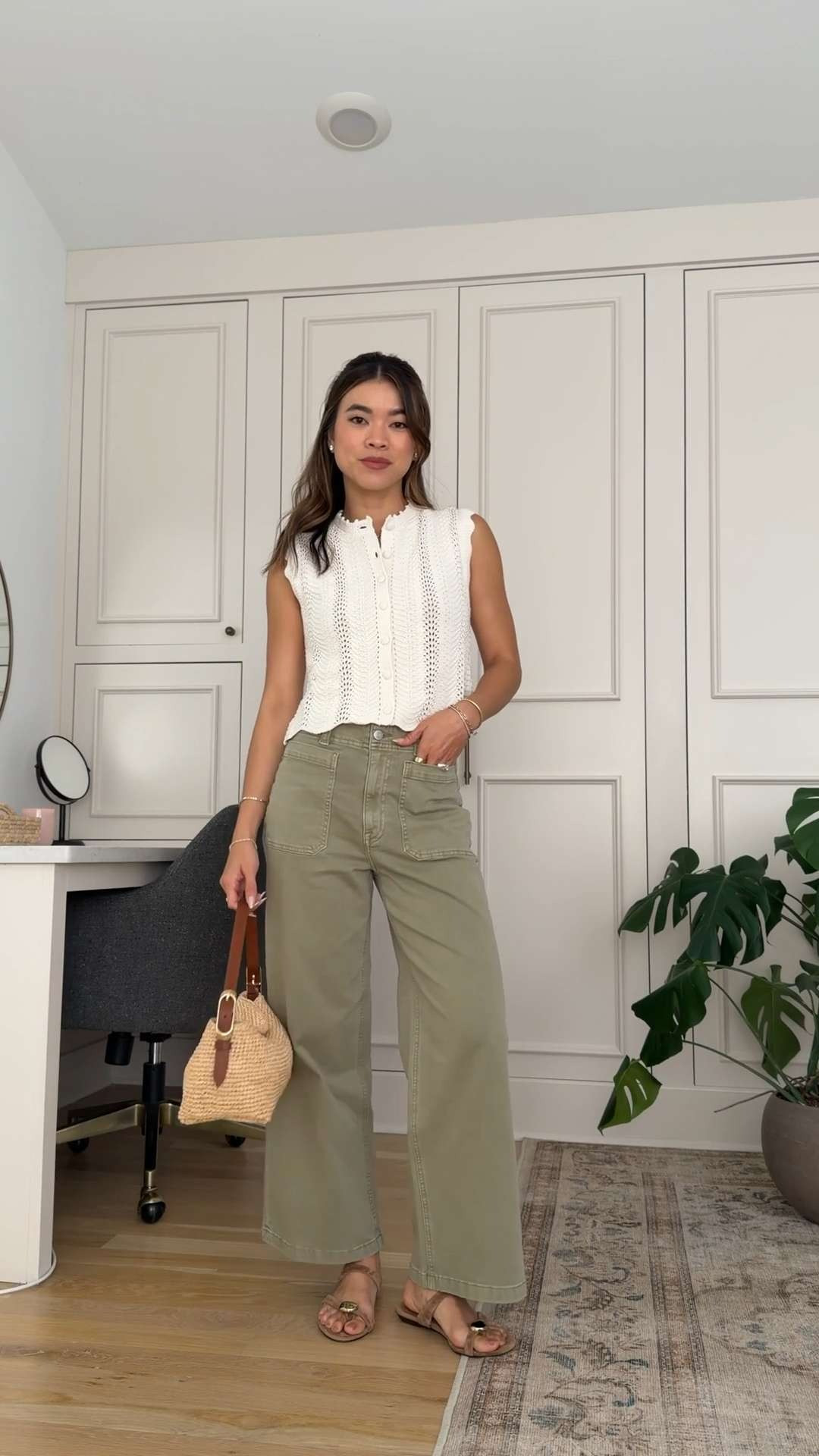Summer outfit inspo. I got these @Pistola Denim from @Shopbop!

Sizing info:
Pistola Zooey Utility Trouser (Size 24 in Slate Green) 
Madewell Kim Wavy Stitch Vest (Size XS in Vintage Ivory)

Petite style, petite fashion, mom outfit, mom style, petite pants, petite outfit ideas, petite outfits, best pants for petite, petite denim, spring style, spring outfits, beach outfits, vacation outfits, summer outfits, Summer style, summer trends, shopbop, shopbop order, petite summer clothes, petite friendly outfits

#LTKootd #LTKSeasonal #LTKPetite