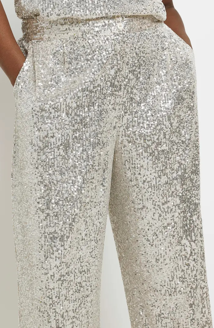 Sequin Wide Leg Trousers | Nordstrom