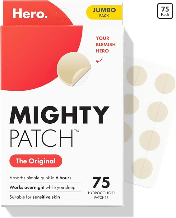 Hero Cosmetics Mighty Patch Original Nighttime Acne Pimple Patches, 75 Ct | Amazon (US)