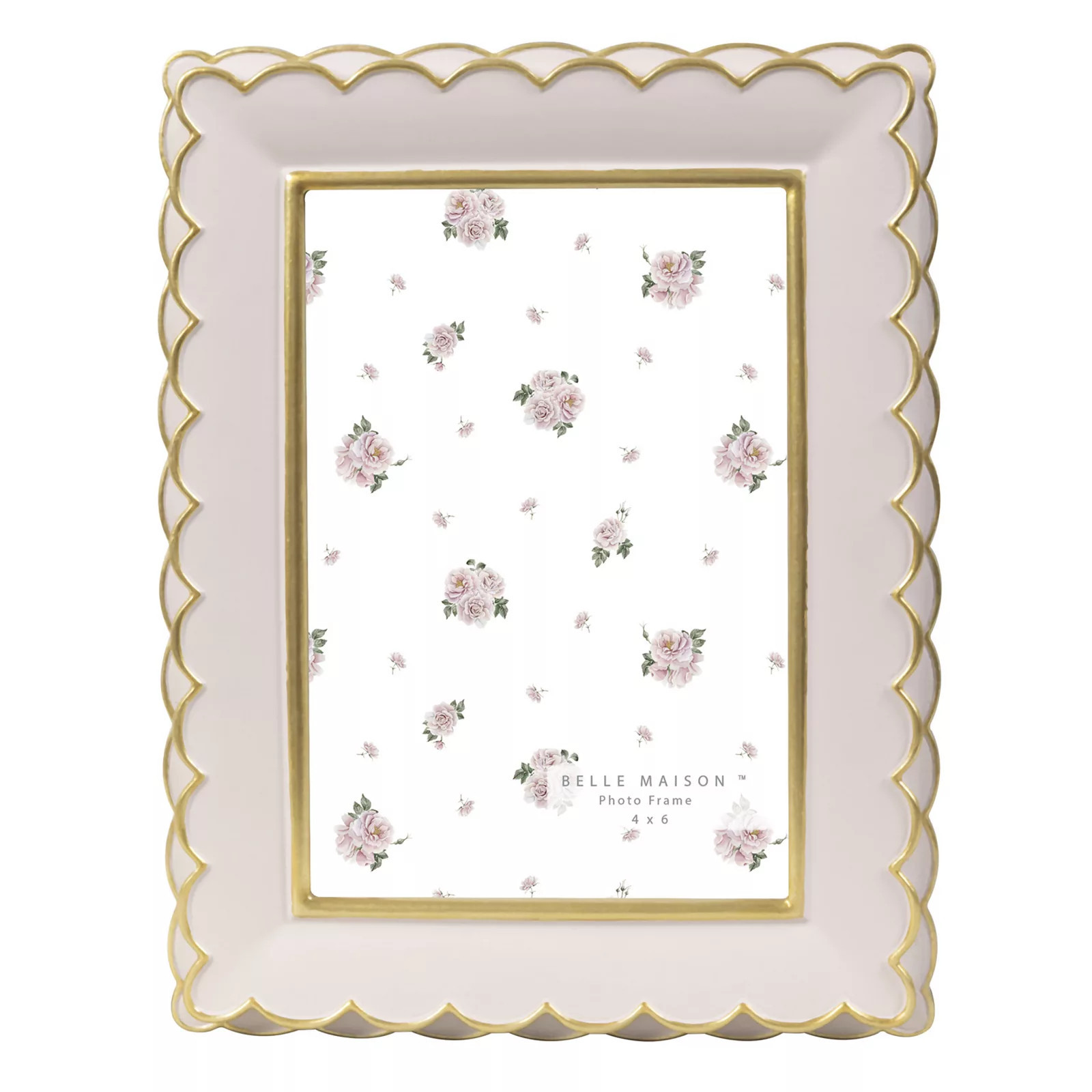 Belle Maison Scalloped Resin 5"" x 7"" Frame, Pink | Kohl's