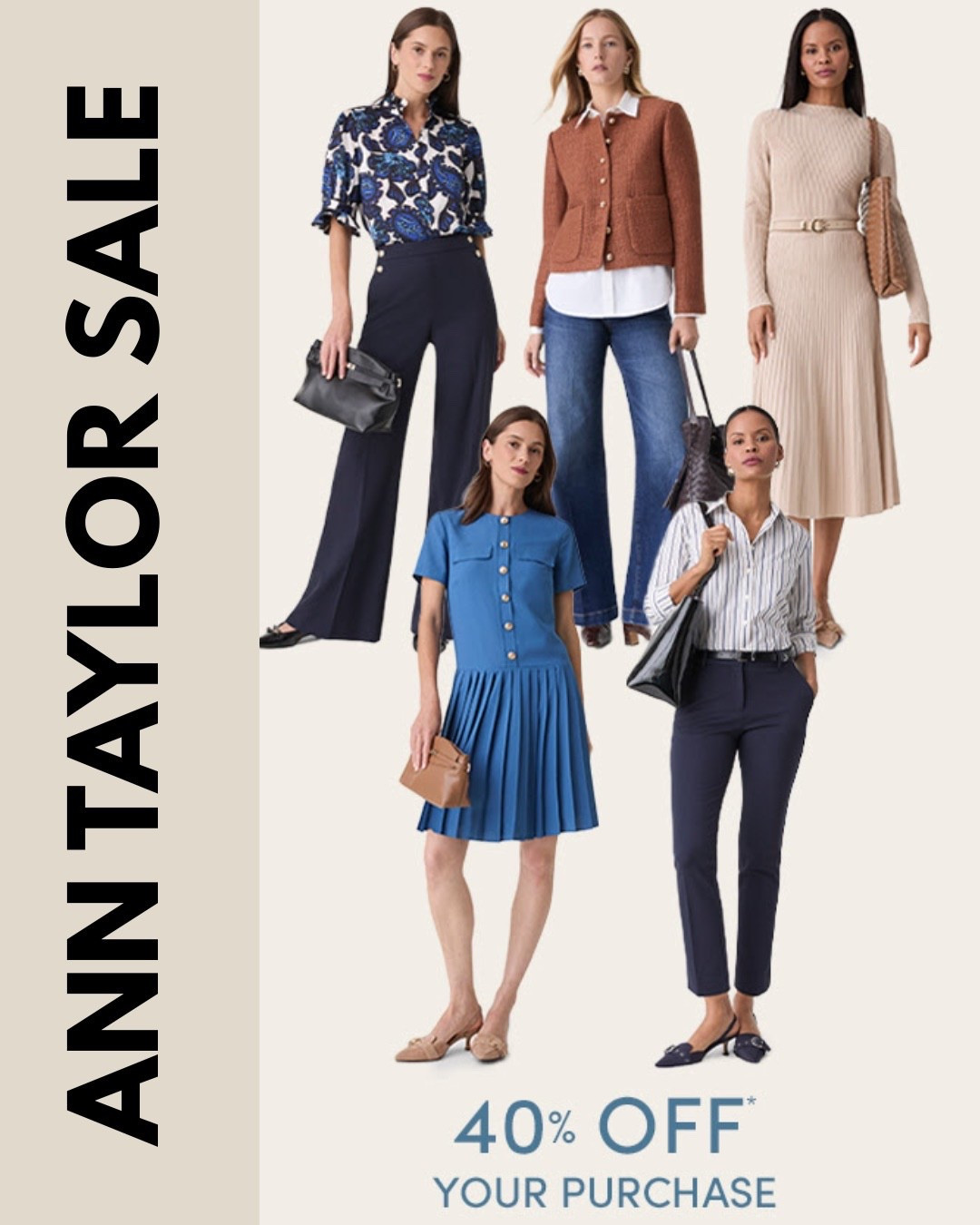 SALE ALERT ‼️ Shop Ann Taylor and SAVE!! Score 40% OFF Site Wide — 50% OFF Sale items — Spruce up your Holiday Wardrobe 🍂 I did 🤣 !!!

Time to add some new looks to your Workwear & Dinner Dates!!
(SEE PHOTO) 
Click any photo to shop the entire site!!!  Would be greatly appreciated 😍 ❌⭕️❌⭕️

Workwear - Winter Outfits - Fall Fashion - Travel outfit - Business Casual- Wedding Guest - Christmas Outfit - Vacation- Teacher Outfit - SALE ALERT 🔔 Denim - Family Photos - Christmas 🎄 Gift 🎁 Lounge Sets - Pajamas - New Years Eve — 
Work wear, fall workwear, fall business casual looks, office outfits, work outfits, affordable fashion, wear to work, what to wear to work, fall work outfits, office looks, casual

Follow my LTK @fashionistanyc on the @shop.LTK app to view this post and get my exclusive app-only content!

#liketkit #LTKOver40 #LTKFindsUnder100 #LTKPetite #LTKSeasonal #LTKWorkwear #LTKSaleAlert #LTKTravel #LTKWedding #LTKHoliday #LTKootd
@shop.ltk
https://liketk.it/5I3oh