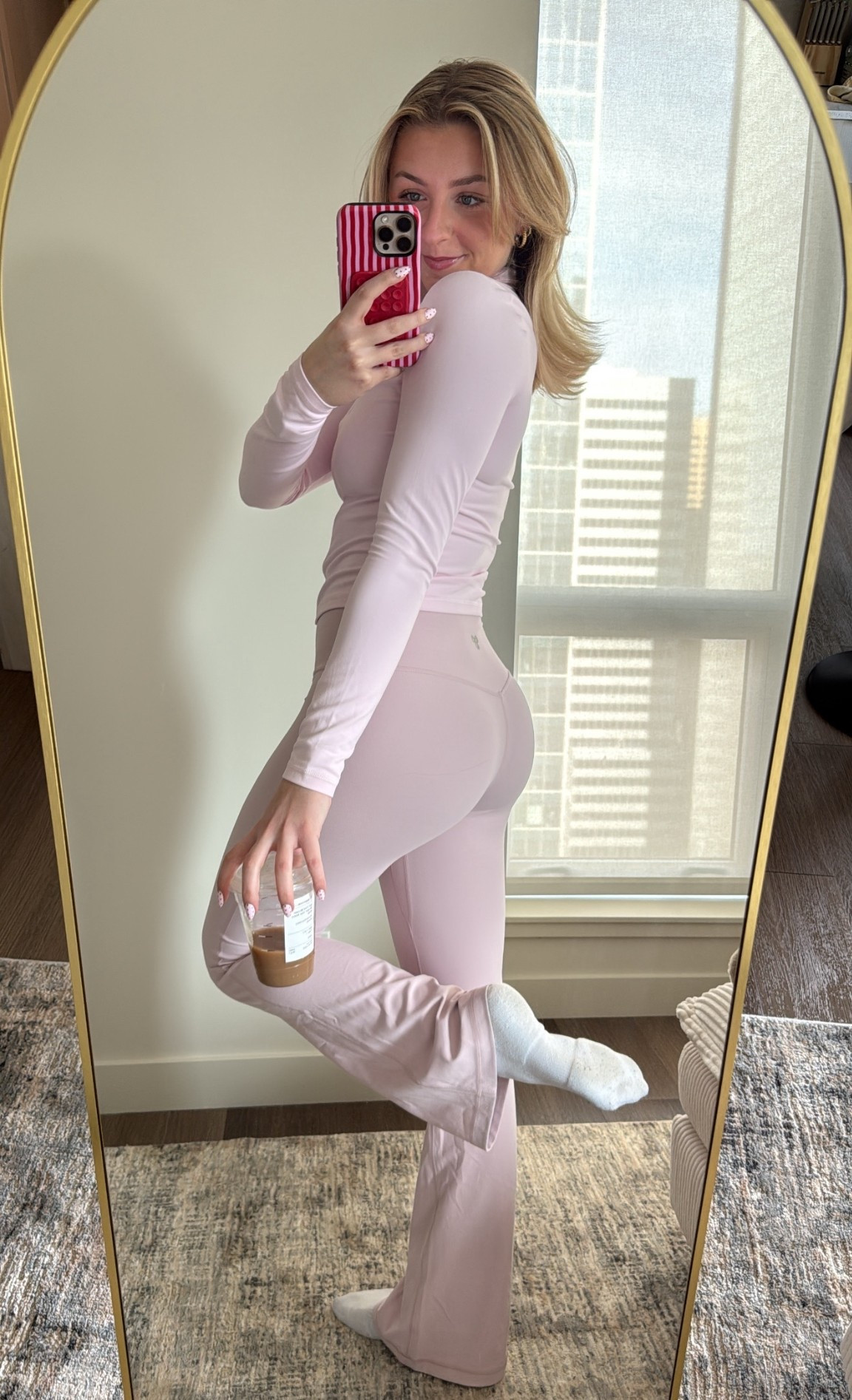 aritzia tna sets are pure butter🧈 🌸💓 and the flares are on sale rn! @Aritzia 

#LTKootd #LTKSaleAlert #LTKValentine