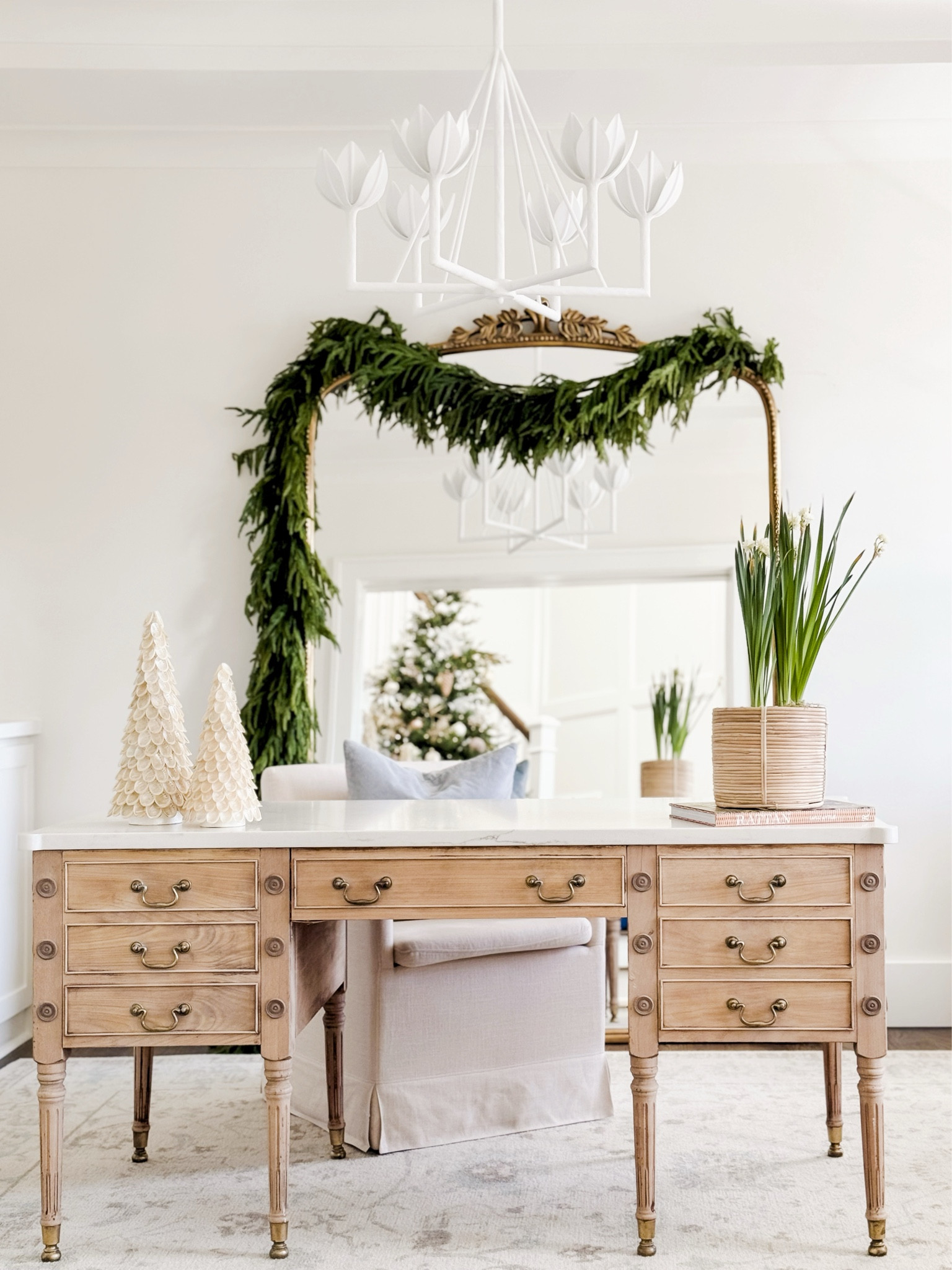 Office decor, visual comfort chandelier, anthro primrose mirror, cailini coastal, world market chair, Amazon rug 



#LTKHoliday #LTKhome #LTKsalealert