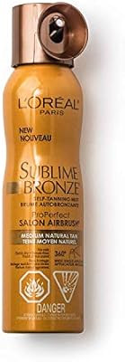 L'Oreal Paris Skincare Sublime Bronze Self Tanning Mist, Medium to Natural Spray tan, 4.6 oz. | Amazon (US)